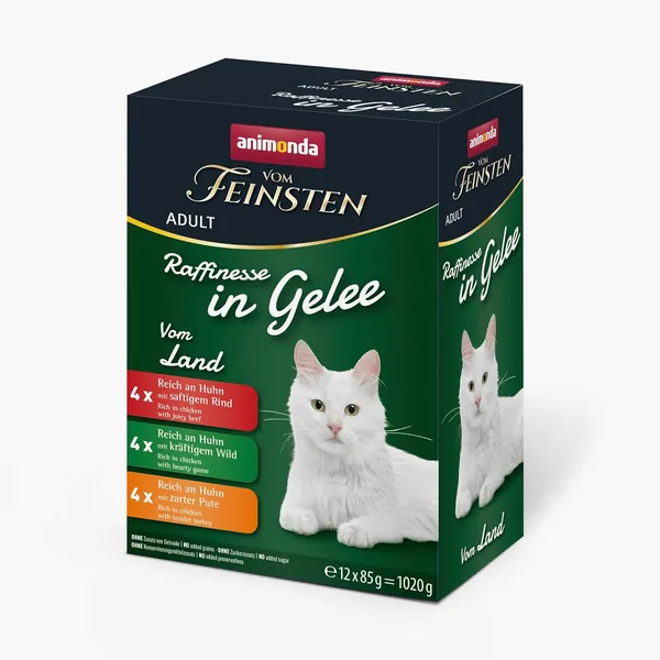 Animonda Vom Feinsten Adult Sophistication Cat Food in Jelly, Water Mixpack (12 x 85 g)