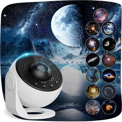 Proyector Planetario Macchiatto Mejora, Proyector de Estrellas Galaxia para Dormitorio con 13 Discos Planetarios, Luz Nocturna, Tiempo, Foco Ajustable - Mejor Oferta