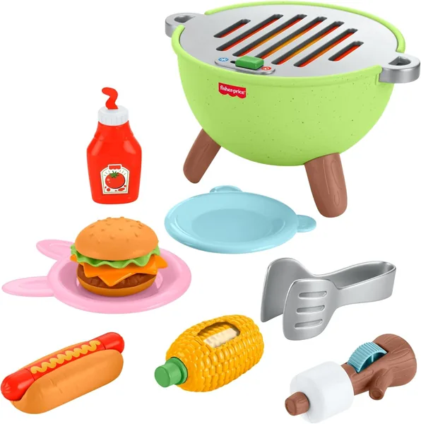 Fisher-Price Vriendschap Bos Activiteit Gril, 14-delige Speelset met Voedselthema voor Rollenspelen bij Toddlers - 52% Korting