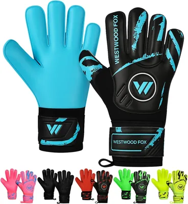 WESTWOOD FOX Goalkeeperhandskar, Fingerskydd Fotbollshandskar för Barn och Vuxna, Heavy Grip Dumbo Latex