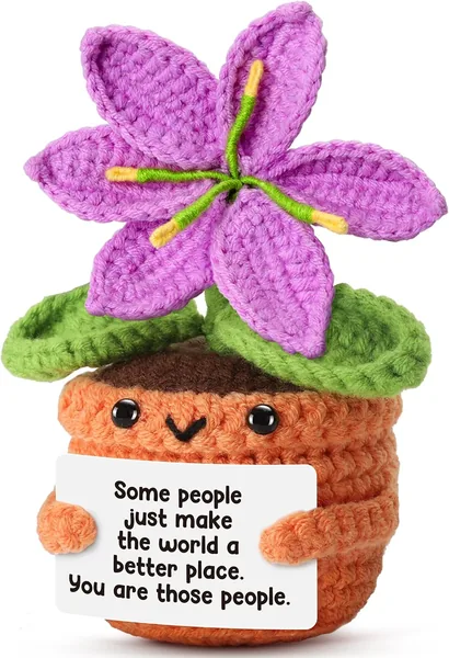 Positive Pocket Purple Lily Flower Doll
