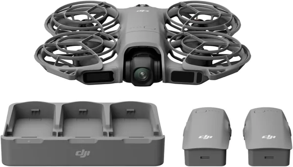 DJI Neo 2 Fly More Combo (Drohne nur), Palmstart und -landung, Gestensteuerung, ActiveTrack, Omnidirektionale Hinderniserkennung - 28% Rabatt