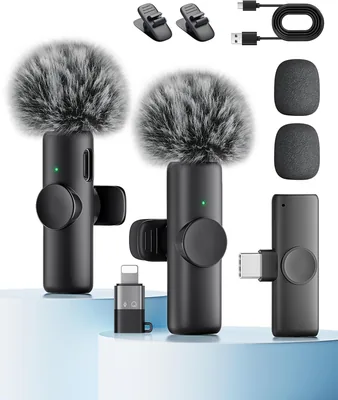 2 Pack Wireless Lavalier Mic - 10% Off