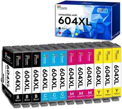 Fooylen 604XL Tintcartridges Compatibel met Epson 604 XL Cartridges Multipack voor Expression Home XP-3200, XP-4200, XP-2205