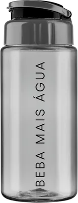 Garrafa Squeeze TIBA Atenas Decorada 500 ml com Alça Cinza - Melhor Preço