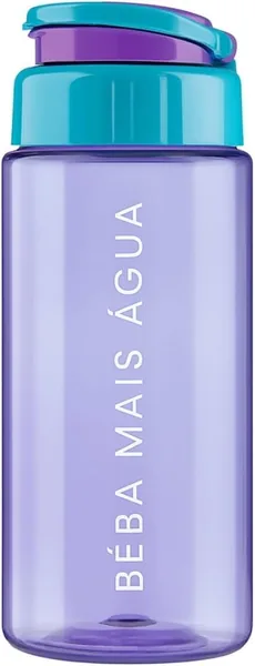 Garrafa Squeeze TIBA Atenas Decorada 500 ml com Alça Lilas/Azul - Melhor Preço