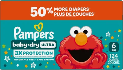 Pampers Baby Dry Ultra Diapers 124 Count – 13% Off