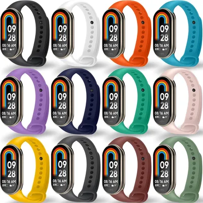 BANGTING 8 Pezzi Compatibili con Xiaomi Mi Band 10/9/8, Sostituzione Cinture per Xiaomi Smart Band 10 Braccialetto, Mi Band 9 TPU B - Miglior Affare