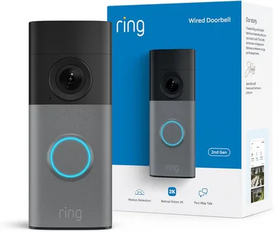 Ring Wired Doorbell 2K Speckled G Best Deal