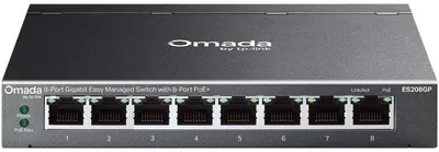 Commutateur TP-Link Omada PoE, 8 ports Gigabit gérables, 8 ports PoE+, 65W, boîtier métallique RJ45, silencieux, installation facile, CE - Meilleur Prix