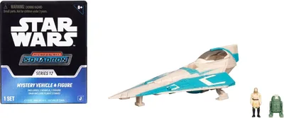 Star Wars™ Micro Galaxy Squadron Qui-Gon Jinn's Jedi Starfighter Mystery Bundle - 3-Inch & 2.5-Inch Vehicles with Accessor