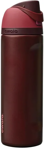 Owala FreeSip Stainless Steel 24oz Red Black Cherry