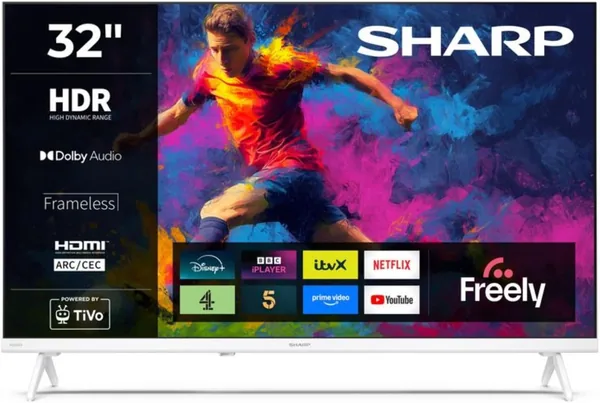 Sharp 32-inch HD Smart TV Dolby Digital HDR10 HDMI ARC Freely Included 32HE2345K