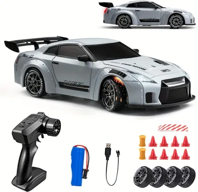 HOBB 1:24 Simulated RC Drifting Car | 20 km/h, 2.4GHz Remote, USB Rechargeable (S815-Gray) - 11% Off
