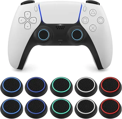 10 Pcs Thumb Grips Silicone Joystick Caps - Best Deal