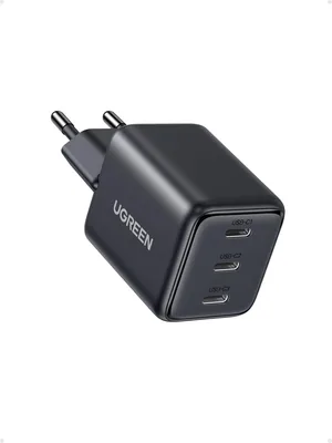 UGRENS USB-C Ladare 30W med 3x USB-C Port, GaN Ladare för iPhone | PD 30W Snabbladare, Kompatibel med iPhone 17, 17 Pro Max
