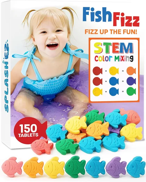 SplashEZ STEM Bath Color Tablets for Kids 150 Count