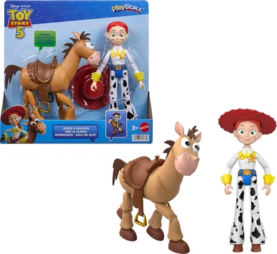 Mattel Disney & Pixar Toy Story 5 Playscale Action Figures 2 Pack: Jessie & Bullseye