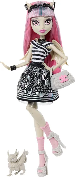 Monster High Boo-riginal Creeproduction Doll Rochelle Goyle Collectible Reproduction with Doll Stand