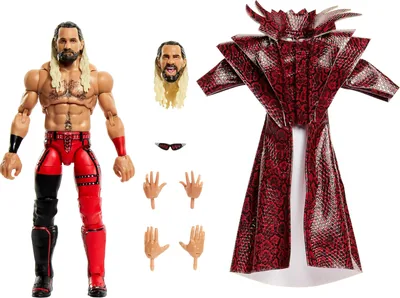ماتل WWE ألتميت سيث رولينز 15 سم تمثال قابل للتحريك مع رؤوس وأيدي قابلة للتبديل و30 نقطة تفصيلية