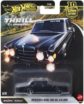 Hot Wheels Mercedes-Benz 300 Sel 6.8 AMG 1:64 Escala Metal, para Colección con Figura Realista