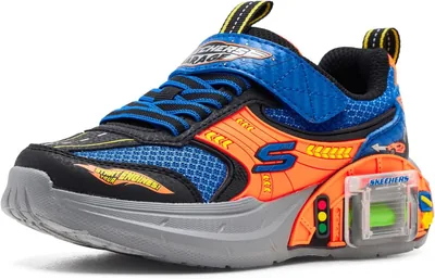 Skechers Boys Garage Sneakers With Toy Cars - Athletic Kids Shoes