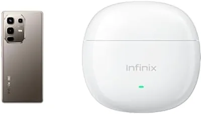 سماعة Infinix Note 50 S 5G، 8 جيجا بايت ذاكرة وصول عشوائي + 256 جيجا تخزين، شاشة FHD+ مقاس 6.78 بوصة، كاميرا AI بدقة 108 ميجابكسل، بطارية 5000 مللي أمبير، نظام Android 15، أفضل سعر