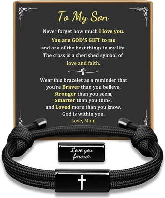 PEALICIOUS Christian Cross Gifts for Teens Boys Birthday Bracelets Best Deal