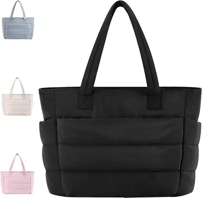Bolso Tote para Mujer,Bolso Tote Ligero con Compartimentos,Bolso de Hombro Acolchado para Viaje,Trab