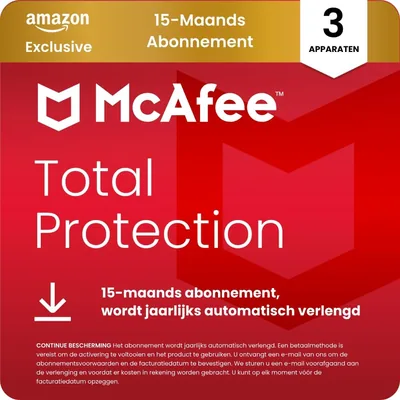 McAfee Total Protection : Antivirus + VPN - 3 appareils x 15 mois (Téléchargement numérique) | Meilleurs prix Amazon - Économisez maintenant