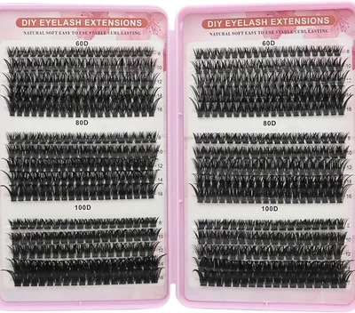 Pinces à cils Keyri 576 pièces - 60-80-100D - Kit de extensions de cils russes fluides pour filles et femmes