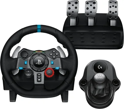 Logitech G29 SE Driving Force - Kierownica i pedały wyścigowe z siłowym sprzężeniem zwrotnym, skóra naturalna + Driving Force Sh, Najlepsza cena!