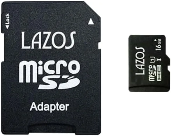 LAZOS MicroSD Memory Card, 16 GB, Camera
