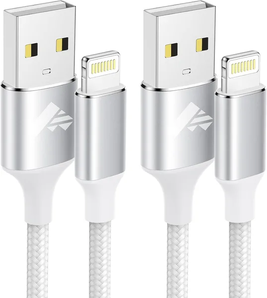 Aioneus iPhone Charger Cable 2M 2Pack MFi USB A to Lightning Nylon Braided Best Deal