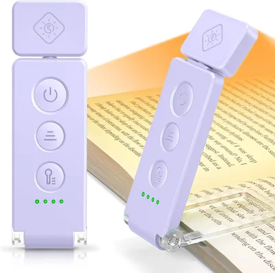Glocusent Book Light 12 LED Clip-on Lamp - 5 Colors, 5 Levels, Best Deal