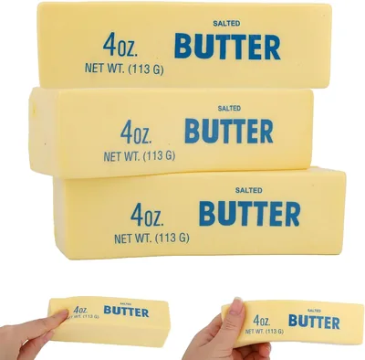 3st pcs Butter Stick-Squishy-Toys, Ultra Soft Slow Rising Food Shaped Squeeze Toys för angestrelidness och relaxation perfekt för barn och vuxna