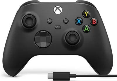 Controle Sem Fio para Xbox com cabo Usb-C - Preto Carbono (Carbon Black) [Xbox Series X, Xbox Series S, Windows, Xbox One]