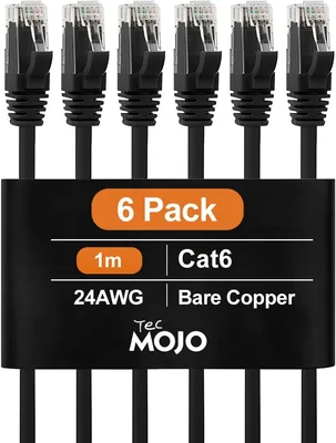 Tecmojo Ethernet Cable 1M CAT6 6 Pack - Best Deal