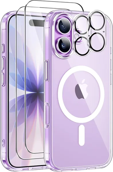 Casque TPU anti-choc pour iPhone 17 6.3 inc avec 2 verres de protection et 2 protections de caméra
