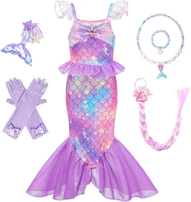 Girls Mermaid Princess Costume Dress Up - Best Deal