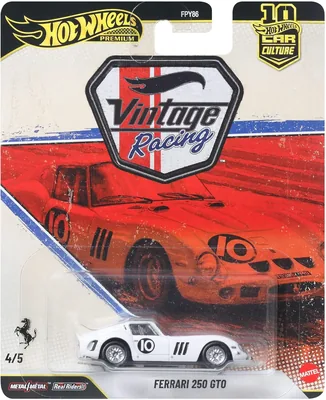 Ferrari 250 GTO Hot Wheels 1:64 Escala Premium Coche Juguete con Neumáticos Realistas y Chasis de Metal, JKF25 - 77% de Descuento