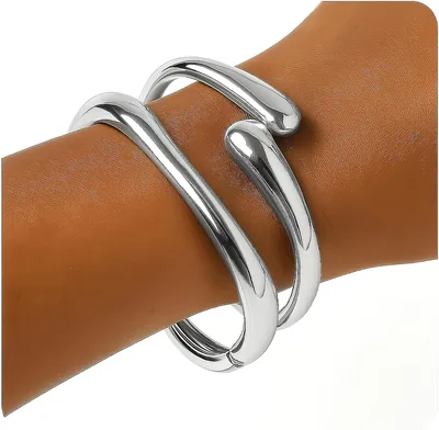 PEALICIOUS Gold Silver Chunky Bracelet Best Deal