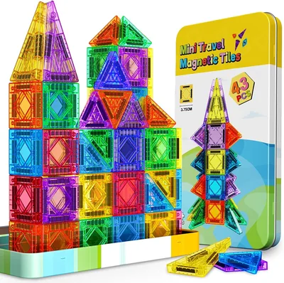 Wootoyz 43 Pièces Ensemble de Construction Magnétique pour Enfants - Offre Spéciale 36%