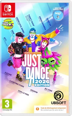 Code JUST DANCE 2026 en boîte pour Nintendo Switch