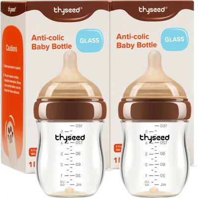 Thyseed Anti-Colic Glass Baby Bottle - Best Deal