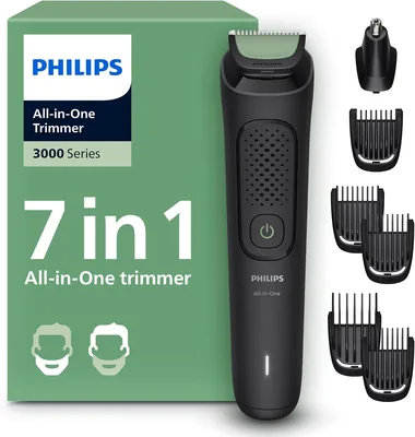 Philips Multigroom 3000 Trimmer - 7-Piece All-in-One for Face & Head