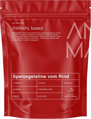 Beef Gelatin Powder of Pasture Beef [250g] - Natural & Pure - for Halal Sweets - Halal Gelatin - Sug