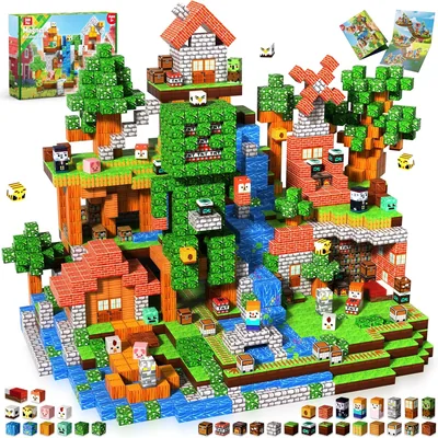 Goody King 300 Stück Magneten - Wald Magnetische Bausteine, Stapelbare Magnete für Kinder, Starke Magnete, Sensorisches T