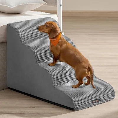 Feandrea Dog Stairs - Waffle Corduroy Steps