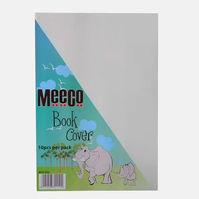 Meeco A4 Fitted Book Covers, Clear, 10 Pack